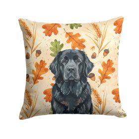 Black Newfoundland Heirloom Fall Throw Pillow Decorative Indoor Outdoor Accent Cushion for Couch, Bed or Patio, 14Hx14W