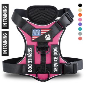 Reflective Breathable Solid Color Polyester Dog Strap (Option: Pieces of red-S)