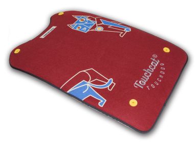 Touchcat Lamaste Travel Reversible Designer Embroidered Pet Dog Cat Bed Mat (Color: Red, size: small)