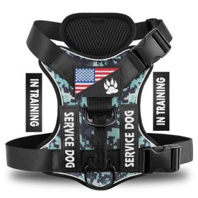 Reflective Breathable Solid Color Polyester Dog Strap (Option: Camouflage colour-M)